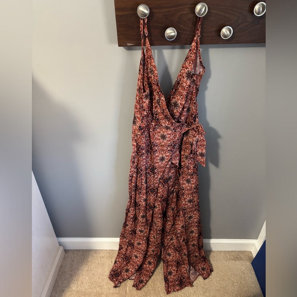 South Moon Under Jumpsuit with double leg slit and adjustable straps